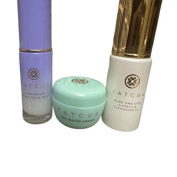 Tatcha Travel set Bundle Water Cream Camelia Cleansing Oil & Dewy Mist - Picture 1 of 11
